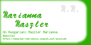 marianna maszler business card